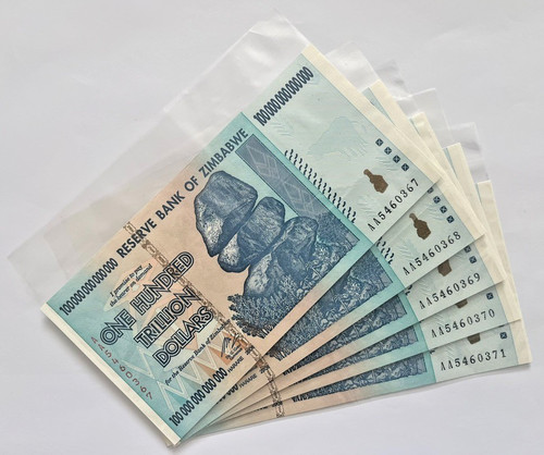 Zimbabwe 100 trillion - trillion, dollars
