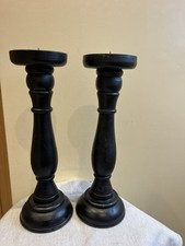 Pair of large black Wooden