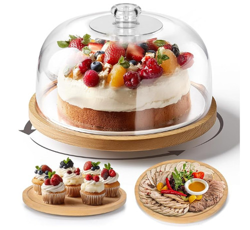 Wooden cake stand - stand, acrylic