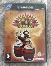 Donkey Konga - Nintendo GameCube With Bongos / Bingo Drums & Manual