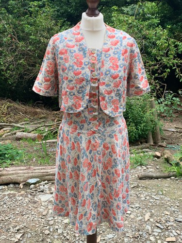 Vintage stunning floral - floral, linen