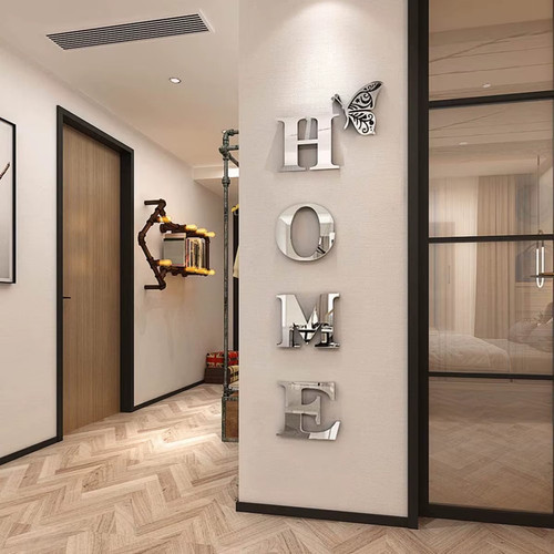 Home logo mirror wall - home,