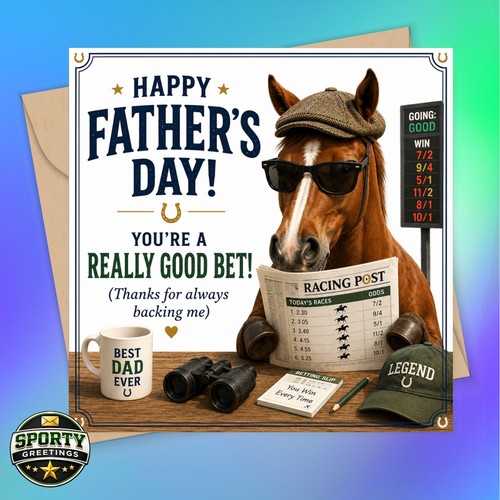 Funny horse racing - funny, fathers