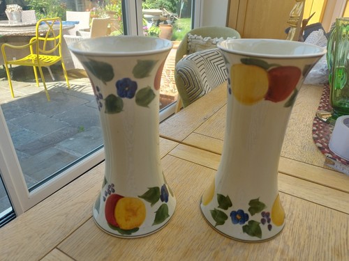 Pair 1930s handpainted - pair,