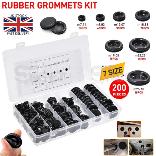 200pcs black closed rubber - 200pcs,