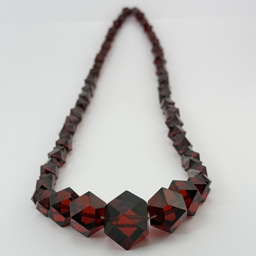 Vintage faceted cherry amber - faceted,