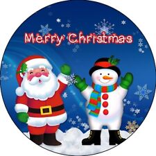 Christmas Santa Snowman Cake