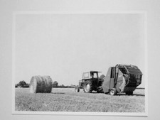 Tractor Big Round Baler MF Agriculture Rural Farming Harvest c1970s Press Photo