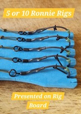 5 Ronnie Rig/ Spinner Rig Carp Fishing Rigs Curved Shank Nash Hooks Pop ups
