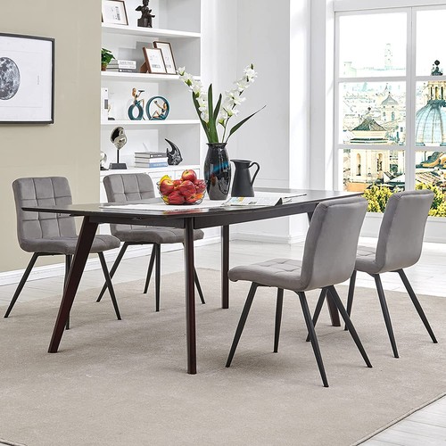 Dining chairs set velvet - set,