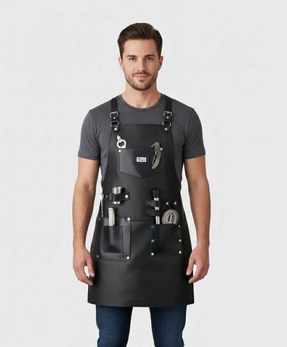 Leather welding apron - leather,