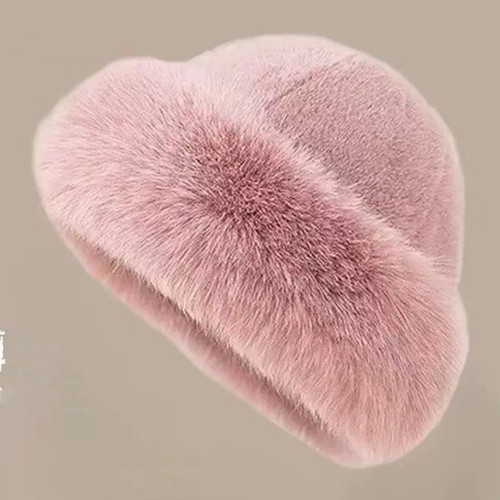 Fluffy faux fur bucket - faux, hat