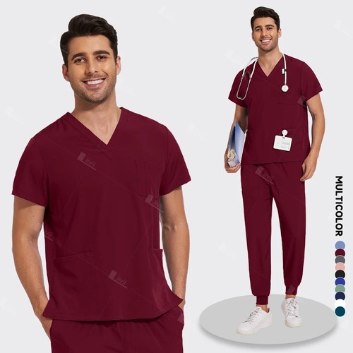Medical scrub set women men - set,