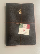 Luxury Soft Vegan Leather Black Cover 60 Ruled Pgs Bieffe A5 Notebook Journal X3