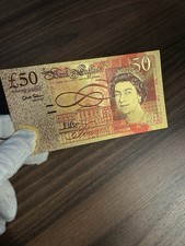 24k gold plated 50 - gold, pound