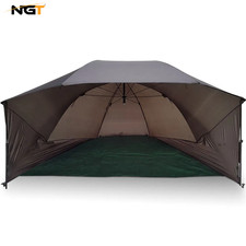 NGT 60" Umbrella Shelter System with Storm Poles and Groundsheet Carp Fishing