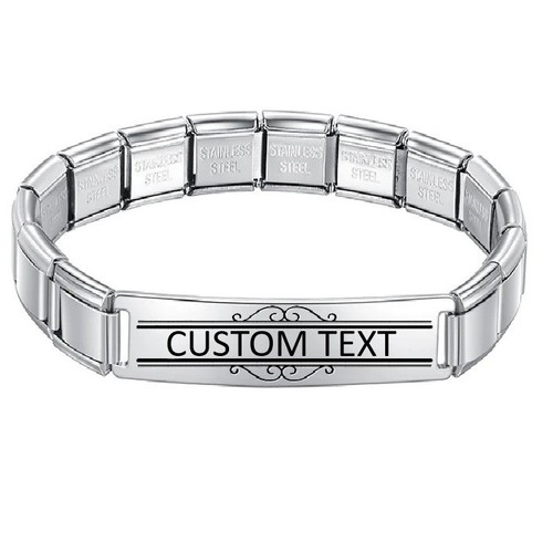 Engraved italian charm - engraved,