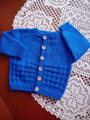 Royal blue hand knitted - blue,