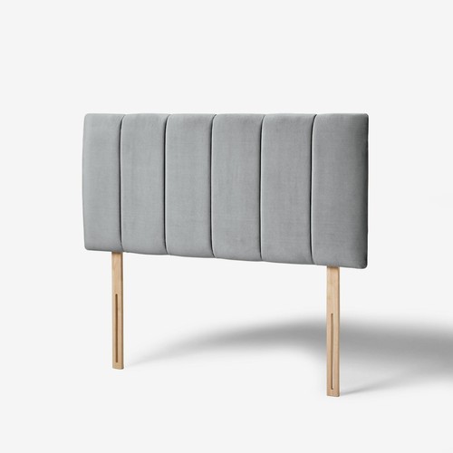 Grey plush velvet headboard - plush,