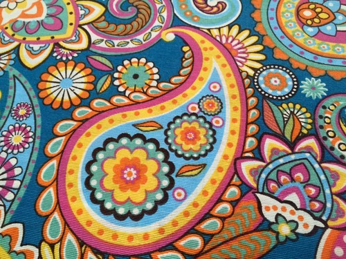 Blue paisley upholstery - paisley,