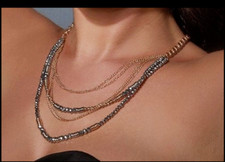 Cabouchon Necklace + Earring Matching set gold plated GEO JEWEL RRP £18.00