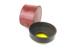 BDB 32mm Push-On Filter Holder/Hood Set with Yellow Glass Filter Lens & Case