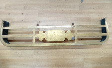 Antique English Victorian Brass & Steel Fireplace Fender 120 x 29cm