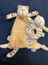Rainbow Designs Hundred Acre Wood Tigger Pooh Baby Comforter Soother & Rattle