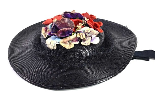 Vintage boater hat with - boater, an