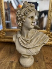 Stone Bust Apollo Greek god Garden Sculpture 