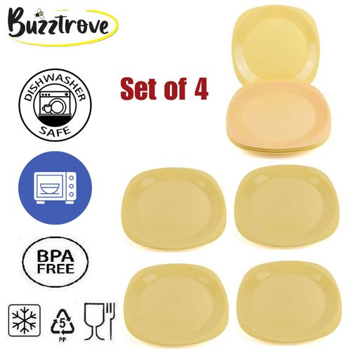 Reuseable plastic plates - 4,