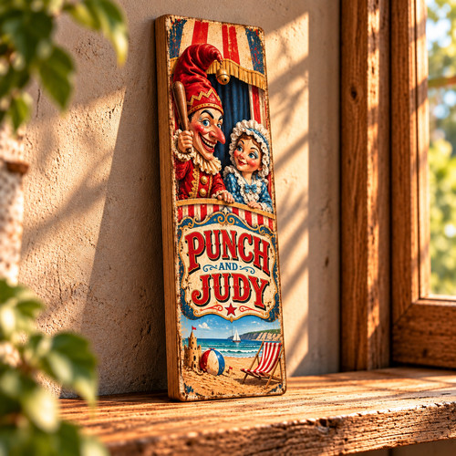 Punch judy sign - &, vintage