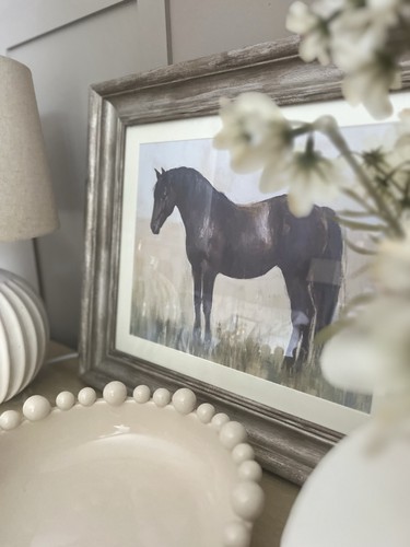 Country home meadow horse - meadow, art