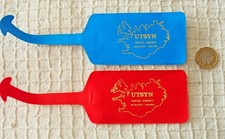 Vintage plastic Luggage Labels