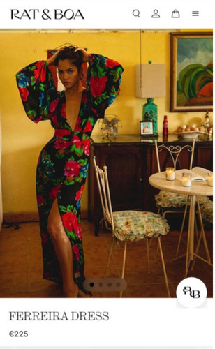 Rat boa silk dress - boa,