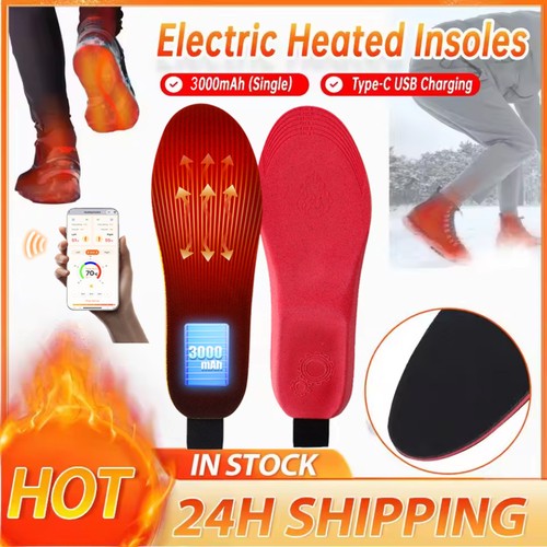 Heated insoles usb - with, remote