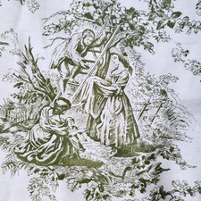 Vintage Green & White Toile
