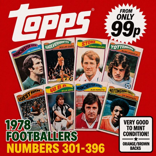 1978 topps footballers cards - topps,