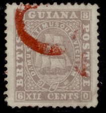 BRITISH GUIANA QV SG37, 12c