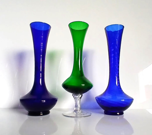 Mcm bud vases blue green - mcm, /
