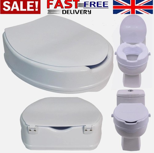 Raised toilet seat with - with, 4"