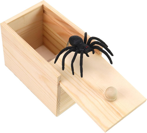 Wooden spider prank - spider,