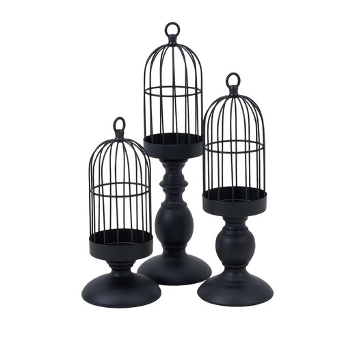 Bird cage candle holders set - candle,