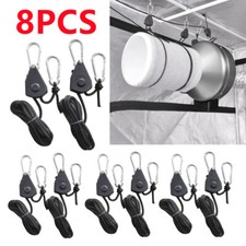 4Pairs Rope Ratchet Grow Light Filter Hanger Indoor Growing Hydroponic Reflector