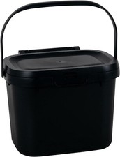 Addis Everyday Kitchen Food Waste Compost Caddy Bin 4.5 Litre Black New