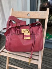 RARE Pink Chloe Paddington satchel crossbody shoulder handbag with padlock +key