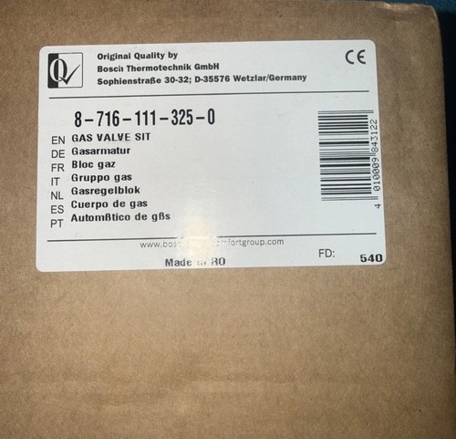 Worcester bosch gas - bosch, valve