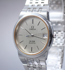Vintage 1979 [Near MINT] Omega De Ville Cal.1332 33mm Quartz Silver Dial Men's
