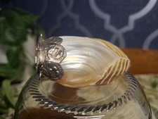 Victorian Mother Of Pearl Silver Plated Pill Box Snuff Box