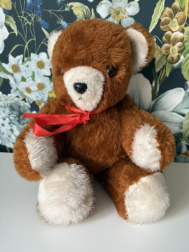 Vintage 1970s brown teddy bear - vintage,